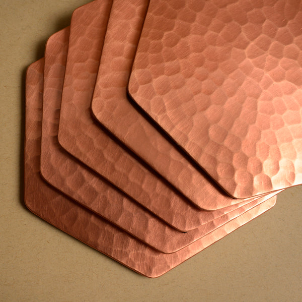 Copper Coasters | Hexagonal